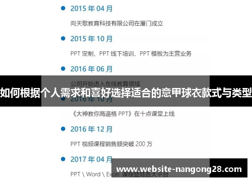 如何根据个人需求和喜好选择适合的意甲球衣款式与类型 如何根据个人需求和喜好选择适合的意甲球衣款式与类型